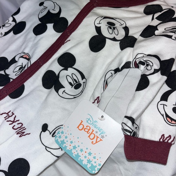 Disney baby Mickey Mouse footie, 3-6months NEW - Picture 3 of 5